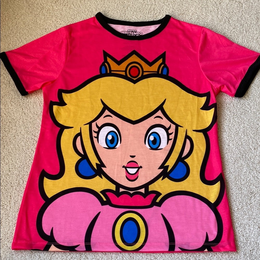 Super Mario Princess Peach Pink T-Shirt
